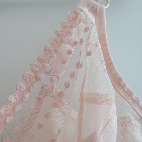 ELOMI Matilda Plunge Bra in Mesh Pearl Blush Feminine - Size 34L - Picture 6 of 15